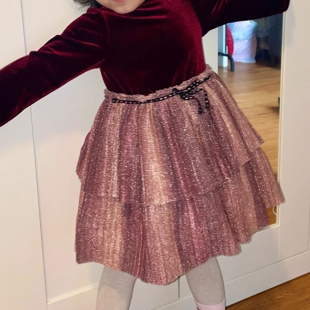pastourelle by pippa & julie velvet shimmer holiday dress